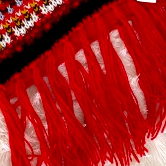 Treasure & Bond multi scarf boho style with long fringes 12”x72” minus fringes - Picture 5 of 10